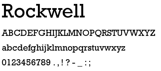 Rockwell Font View