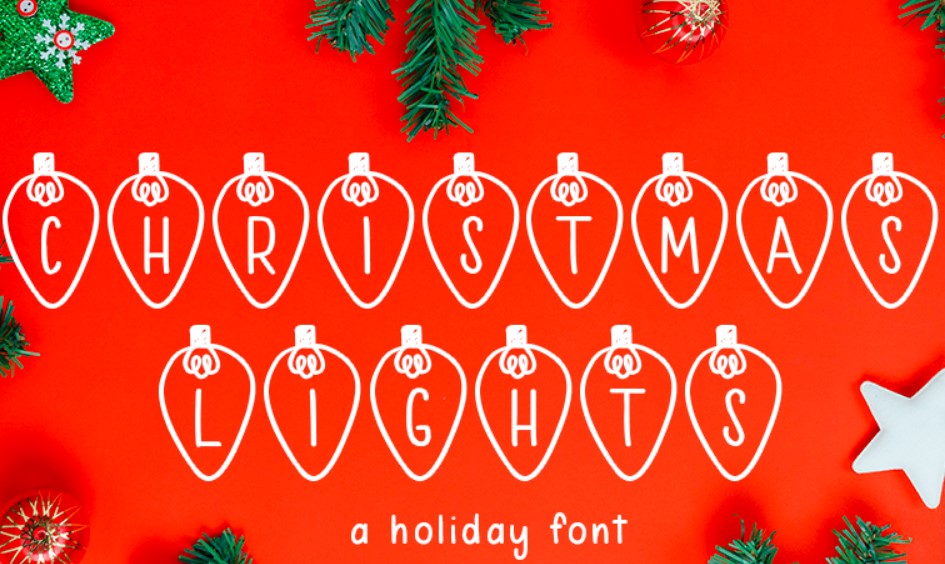 Christmas Light Font View