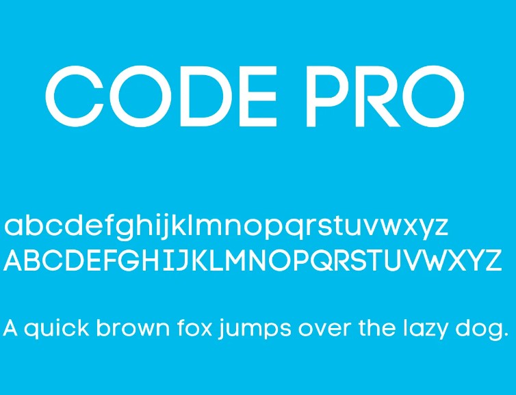 Code Pro Font View
