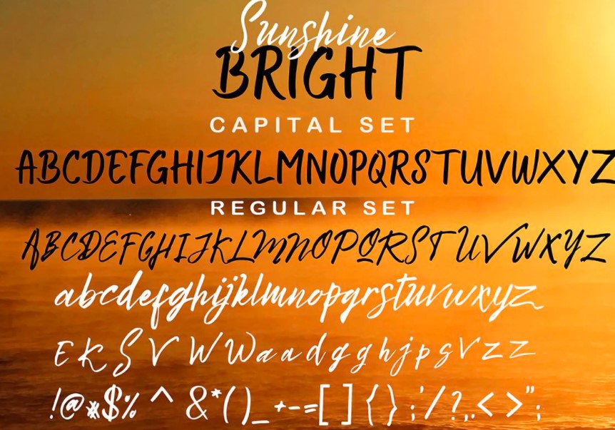 Hello Sunshine Font View