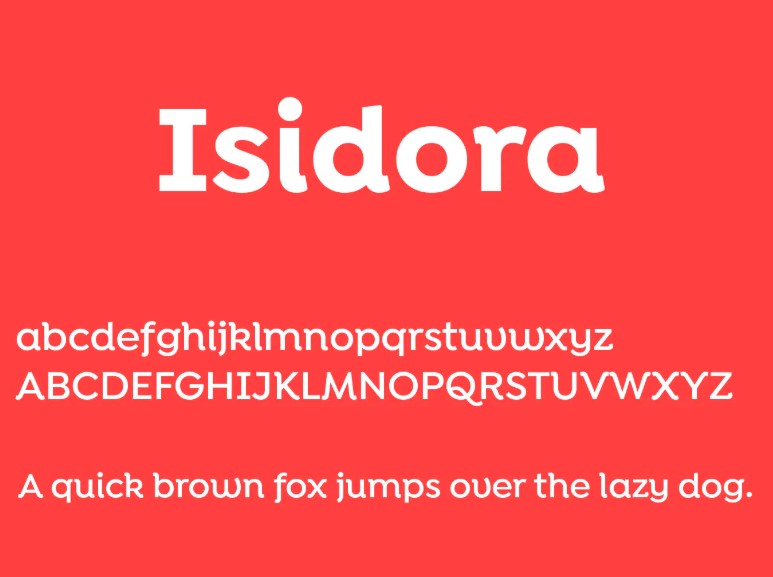 Isidora Font View
