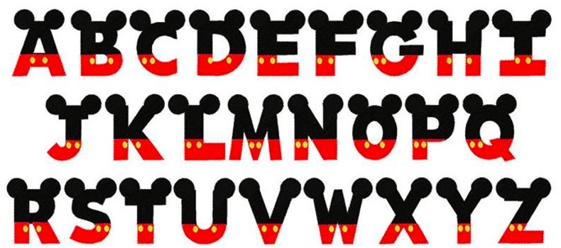 Mickey Ear Font View