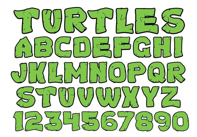 Ninja Turtles Font View
