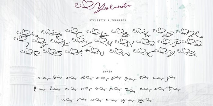 Yolanda Script Font View