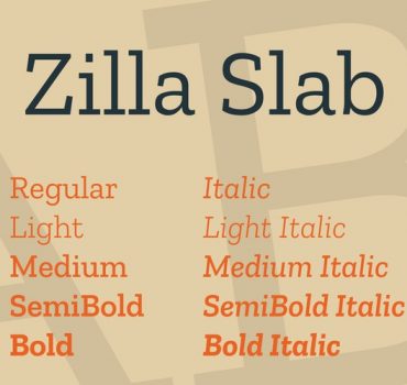 Zilla Slab Font