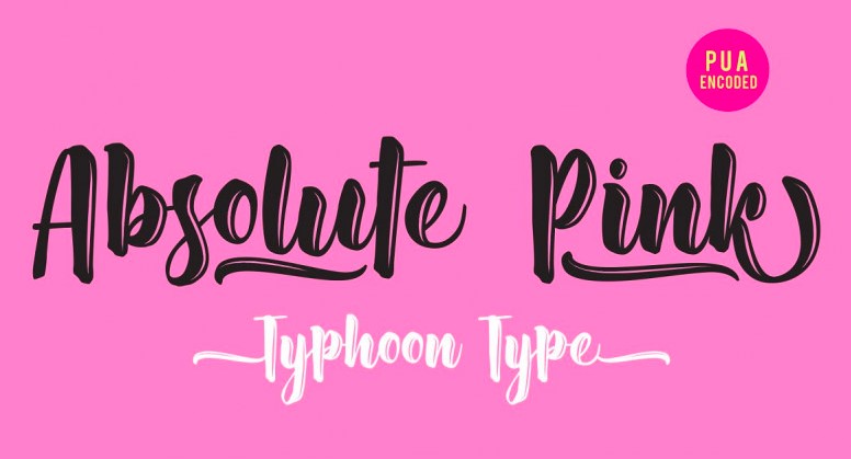 Absolute Pink Script Font View