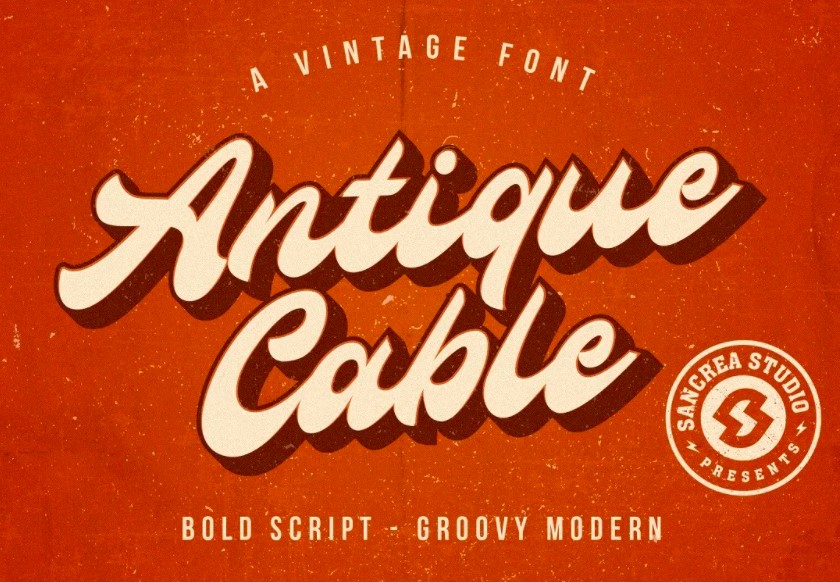 Antique Cable Font View