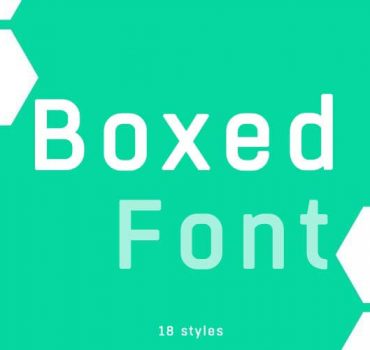 Boxed font