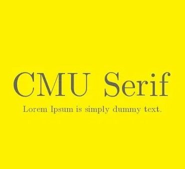 CMU Serif Font