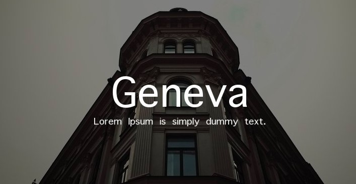 Geneva Font View