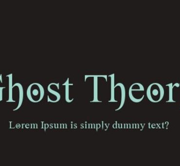 Ghost Theory Font