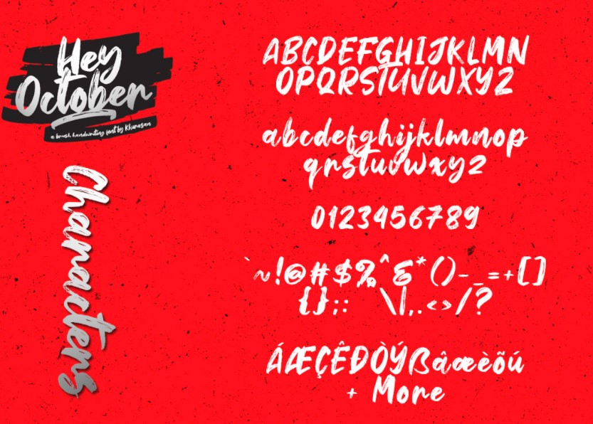 Hey October Font View