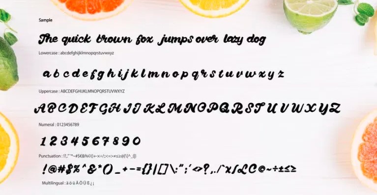 Quanty Script Font View