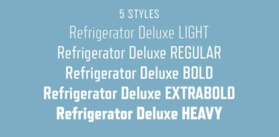 Refrigerator Deluxe Font View