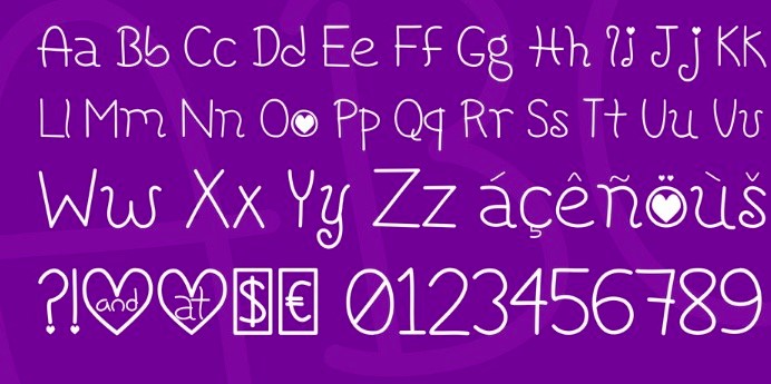 Violet Bee Font View