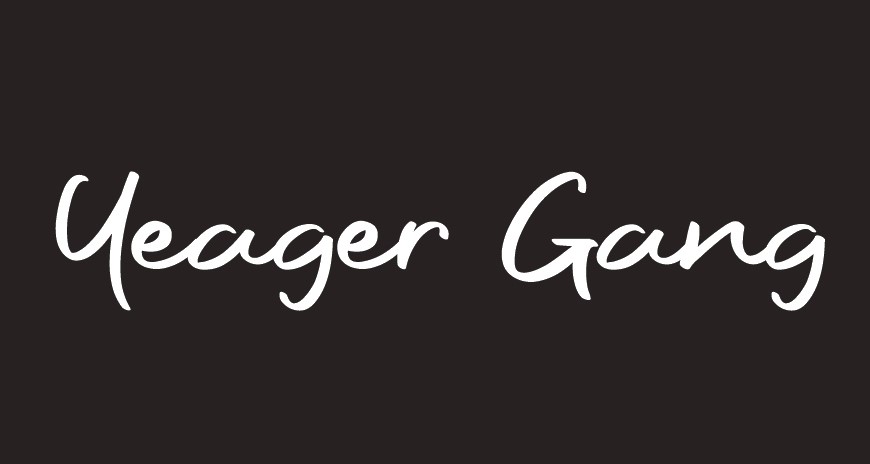 Yeager Gang Font View