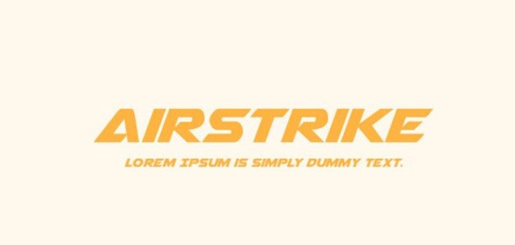 Airstrike Font