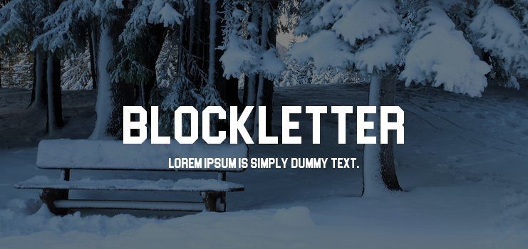 Blockletter Font