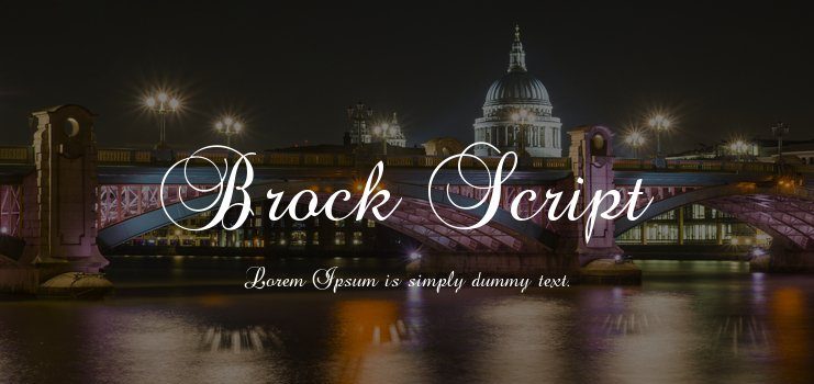 Brock Script Font