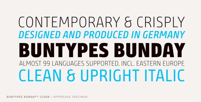 Bunday Clean Font View