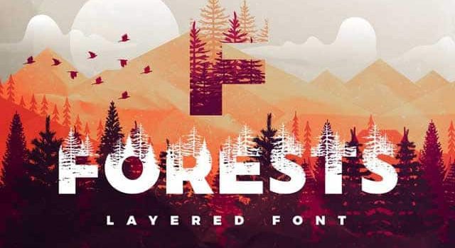 Forests Layered Font