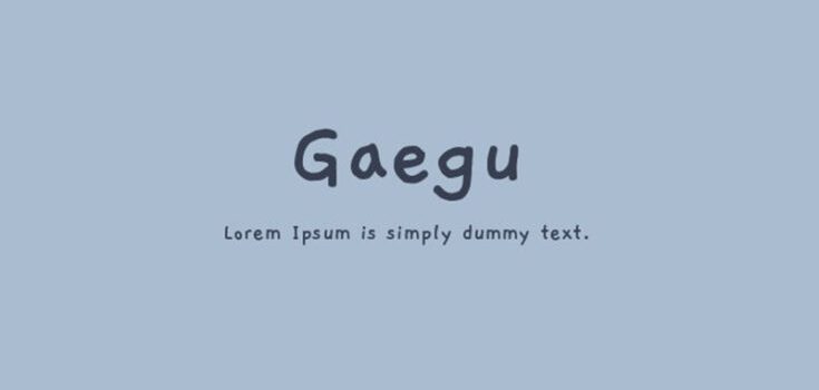 Gaegu Font