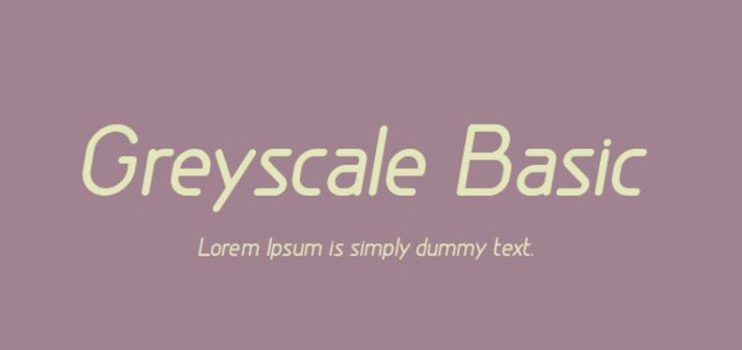 Greyscale Basic Font