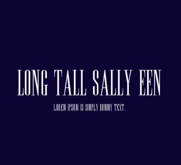 Long Tall Sally Een Plain Font