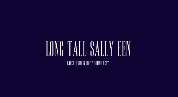 Long Tall Sally Een Plain Font
