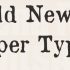 Old Newspapper Font