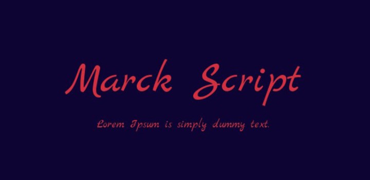 Marck Script Font