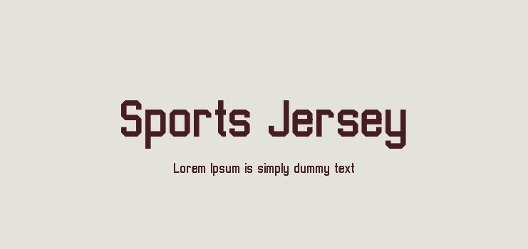 Sports Jersey Font
