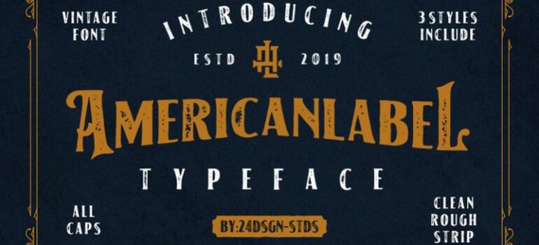 American Label Vintage Font