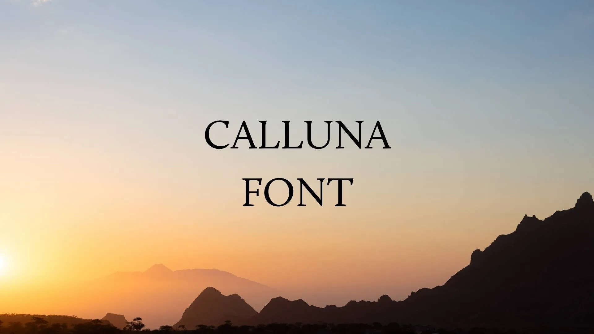 Calluna Font