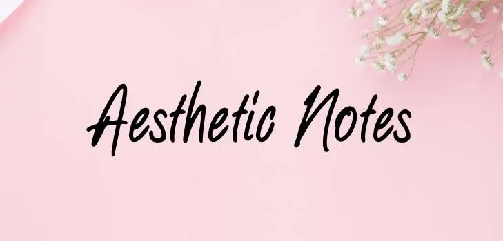 Aesthetic Notes Font