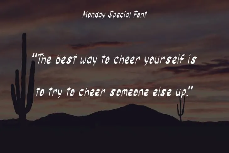 Monday Special Font