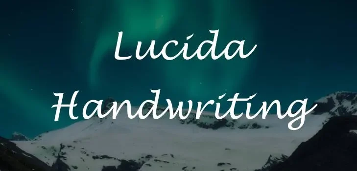 Lucida Handwriting Font