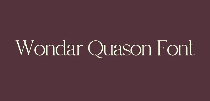 Wondar Quason Font